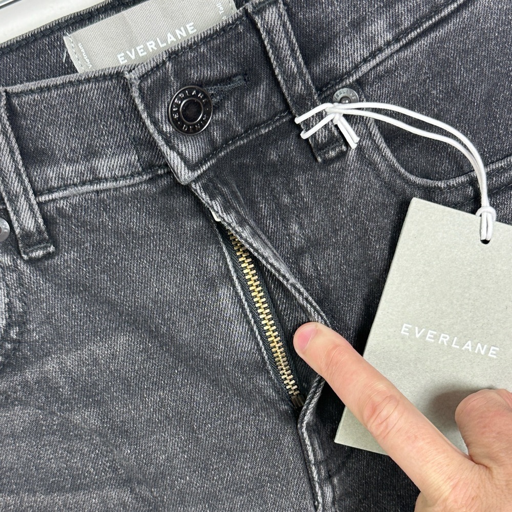 NWT Everlane‎ Black Skinny Jeans Size 24 Tall Denim Sustainable Stretch Mid 24T - Picture 11 of 15